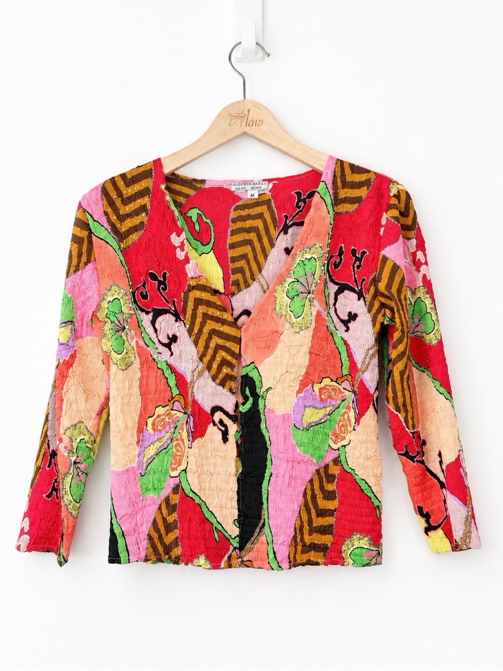 Vintage Alberto Makali Textured Micro Sequin Top - Maximalist Glam - Size M
